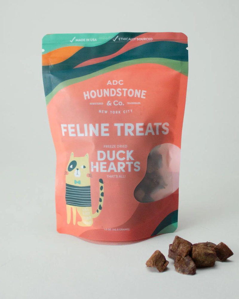 Freeze Dried Duck Hearts Cat Treats Eat ADC HOUNDSTONE & CO.   