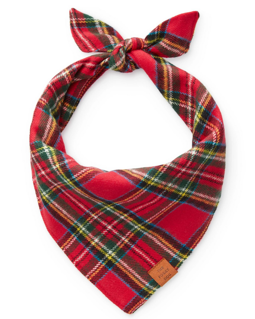 Tartan Plaid Flannel Dog Bandana (Made in the USA) Wear THE FOGGY DOG   