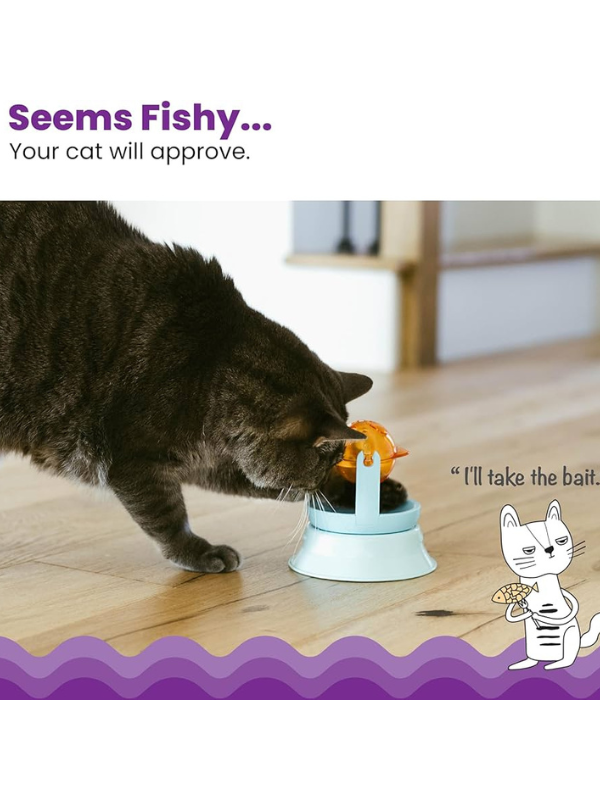 Spin the Fish Cat Treat Toy Cat CATSTAGES