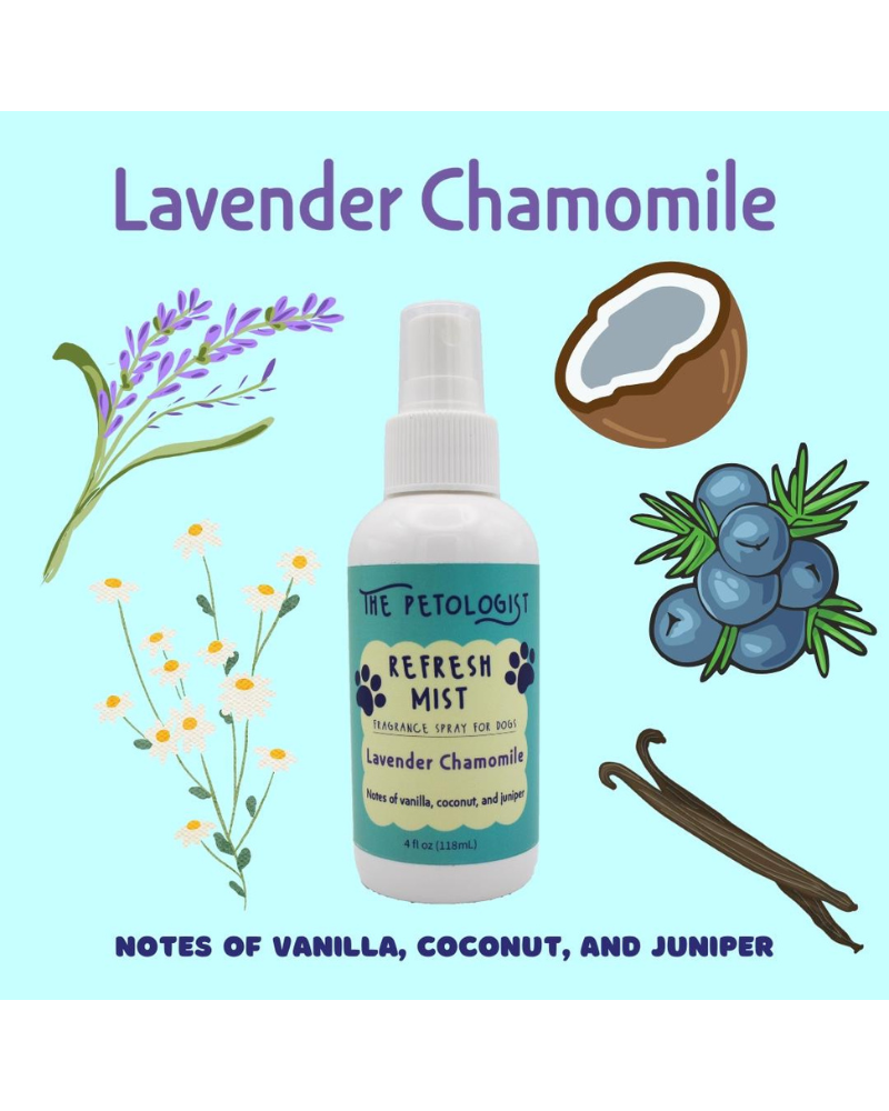 Refreshing Dog Mist in Lavender Chamomile Clean THE PETOLOGIST   