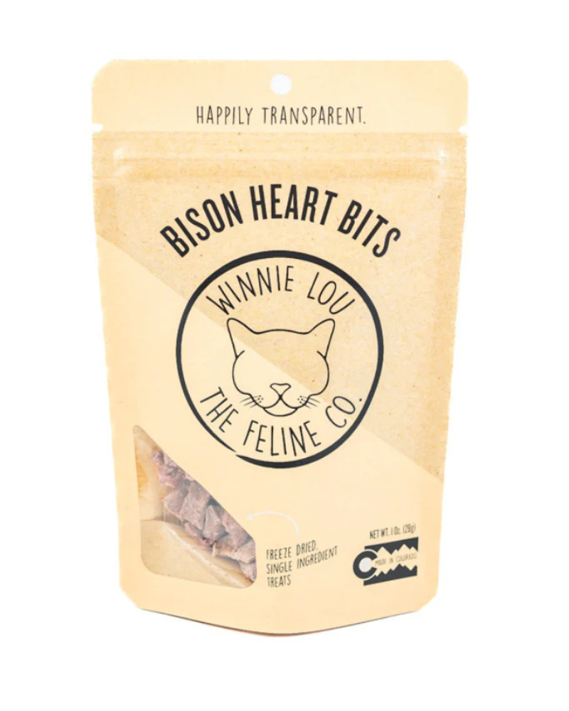 Freeze-Dried Bison Hearts Cat Treat EAT WINNIE LOU