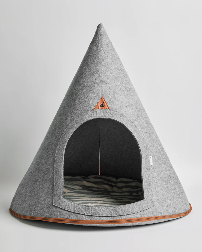 Soft Packable Pet Cave in Grey HOME NOOEE PET X-Small - BELLA (Under 5lbs)