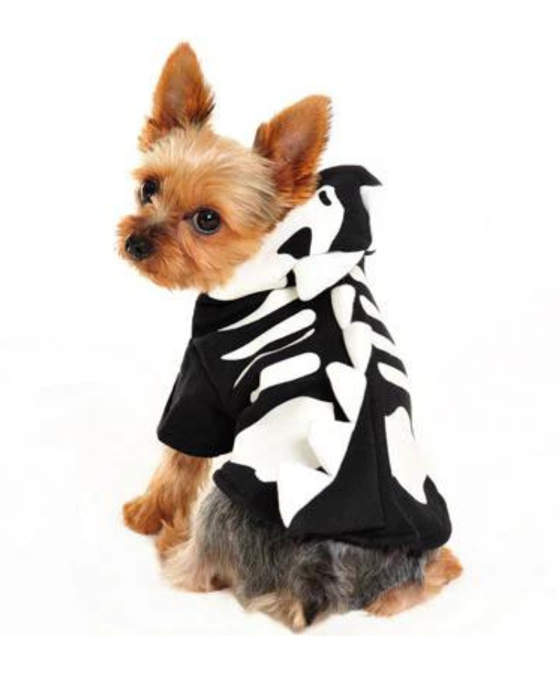 Glow-in-the-Dark Dragon Skull Hoodie for Dogs Wear DOGO   