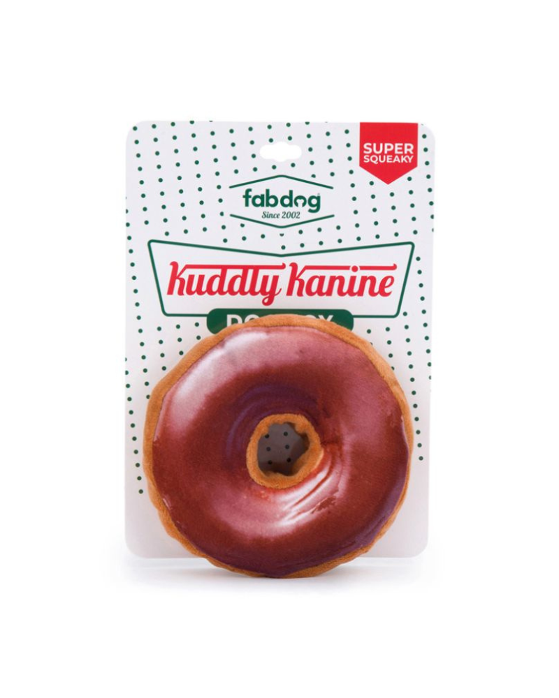 Kuddly Kanine Donut Squeaky, No-Stuffing Dog Toy Play FAB DOG   