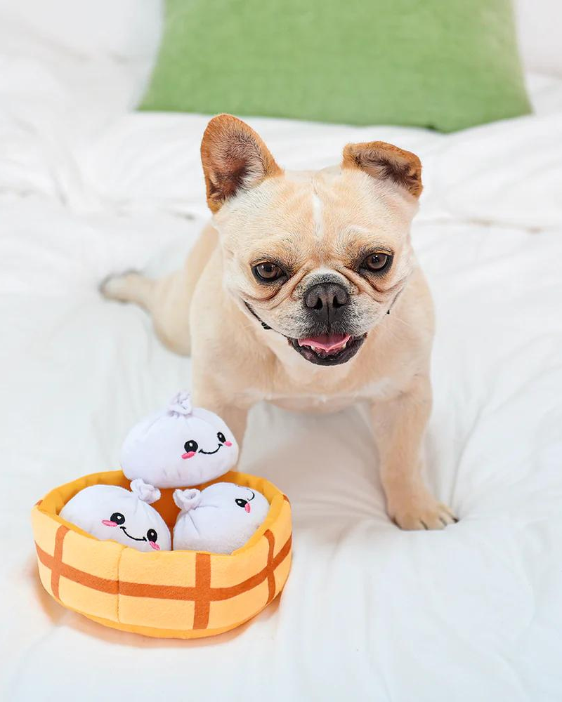 Soup Dumplings Interactive Plush Dog Toy Set PLAY HUGSMART   