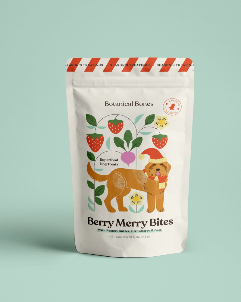 Berry Merry Bites Holiday Dog Treats Eat BOTANICAL BONES   