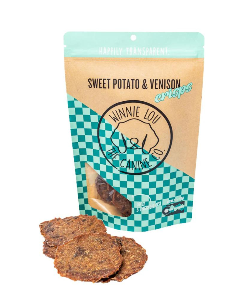 Sweet Potato & Venison Crisp Dog Treats Eat WINNIE LOU   