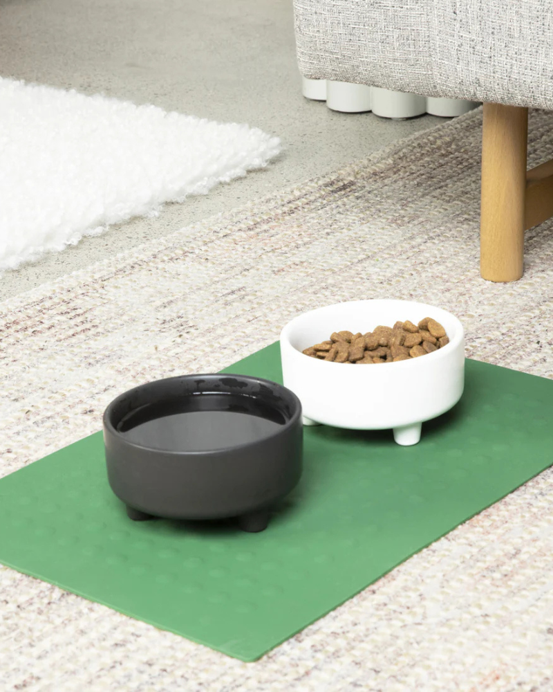 Bubbles Dog Placemat in Forest Green Eat WAGGO