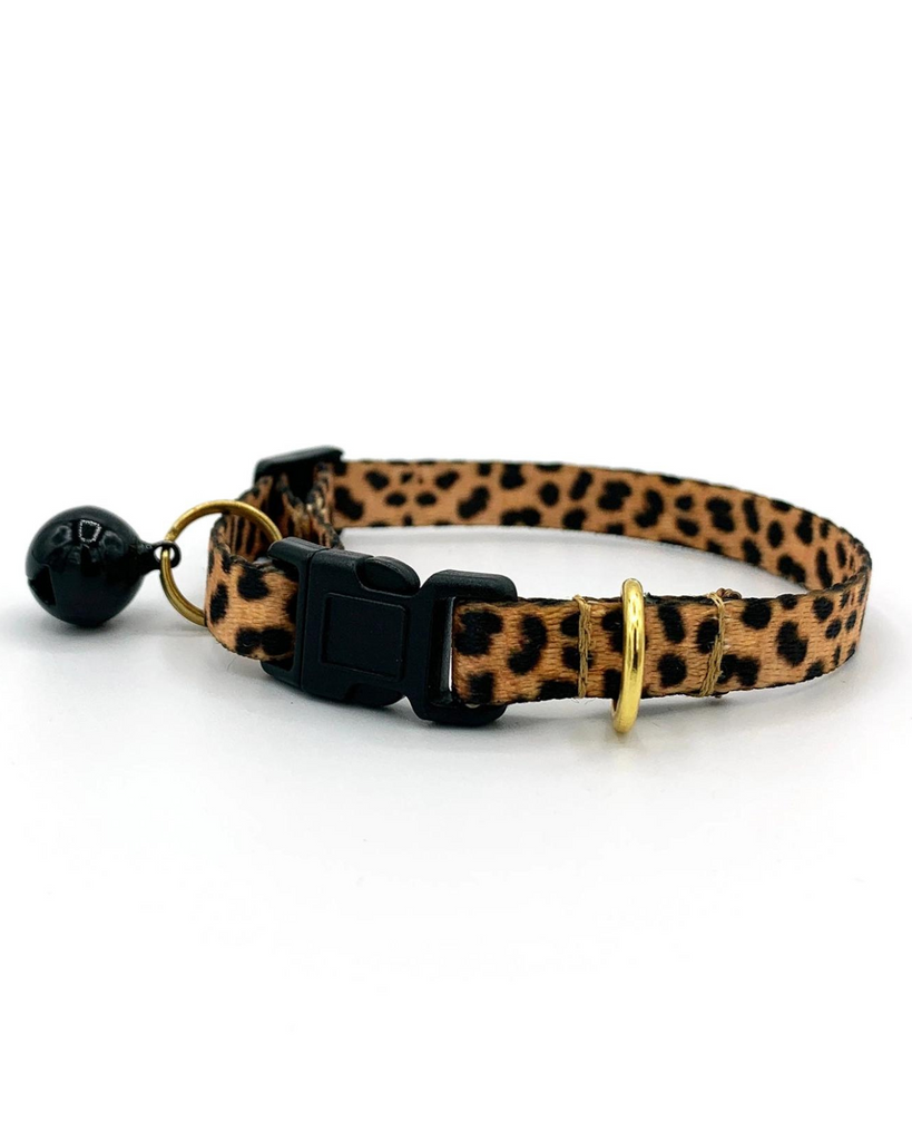 Nylon Breakaway Cat Collar w/ Bell (Made in the USA) CAT MAJOR DARLING Leopard