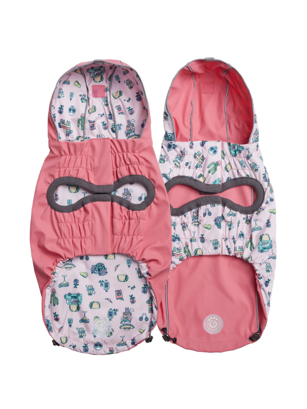 Reversible Waterproof Dog Raincoat in Pink Wear GF PET