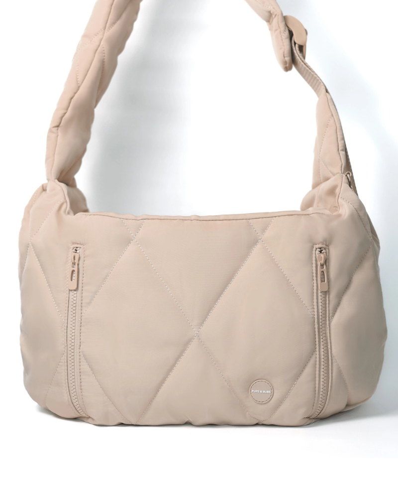 Cloud Crossbody Pet Carrier in Beige or Black Carry PUPS & BUBS Beige