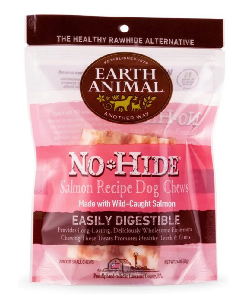 No-Hide Wholesome Dog Chew in Salmon Eat EARTH ANIMAL Small - 4”