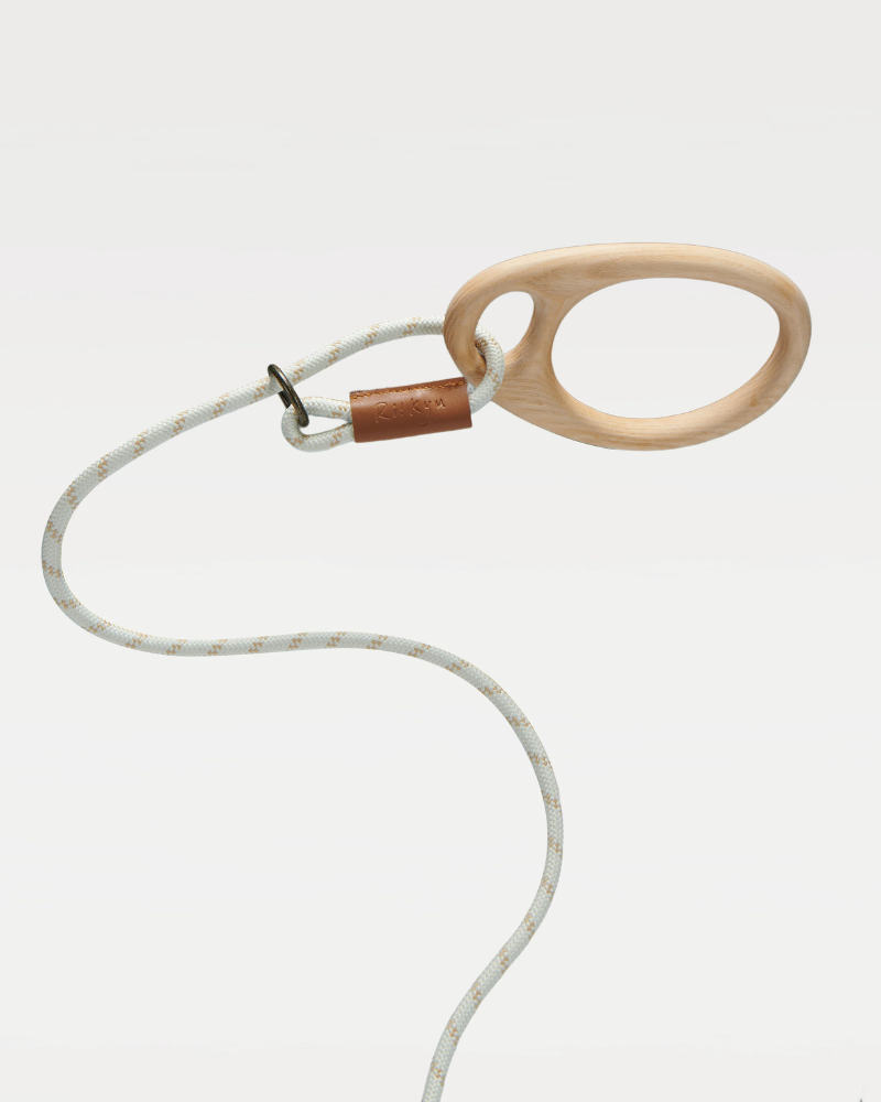 Ash Wood Handle Dog Leash Walk RIIKYU