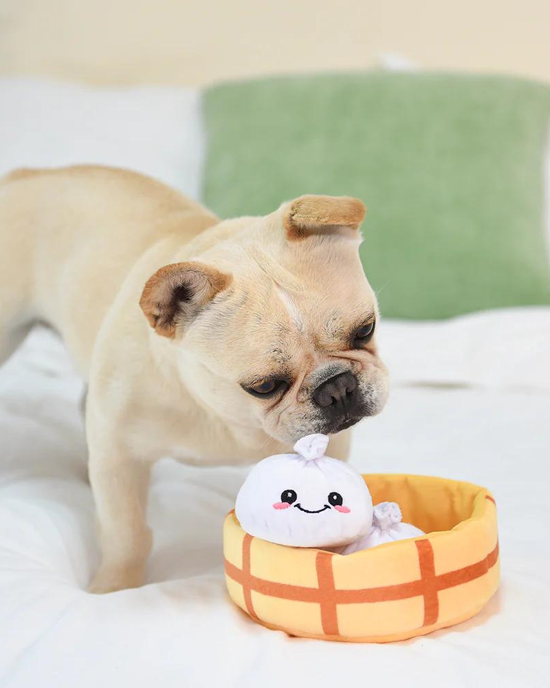 Soup Dumplings Interactive Plush Dog Toy Set PLAY HUGSMART   