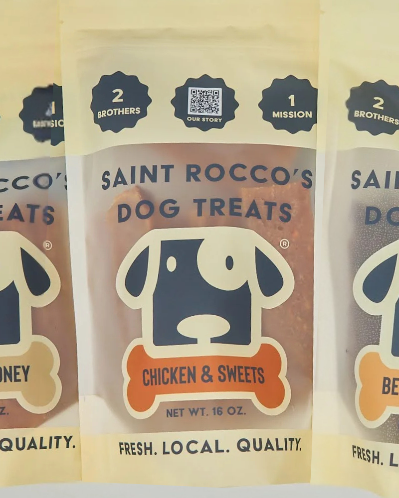 Chicken & Sweet Potato Dog Treats Eat SAINT ROCCO'S