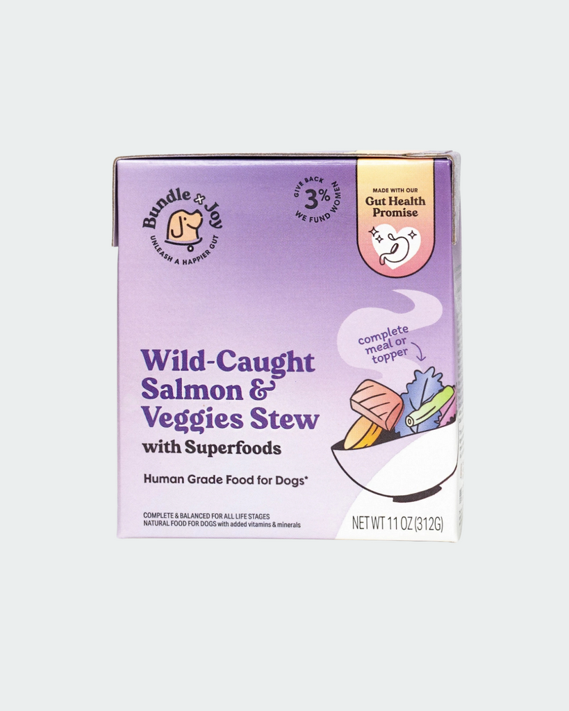 Wild-Caught Salmon & Veggie Dog Superfood Stew 11 oz (Made in the USA) EAT BUNDLE X JOY