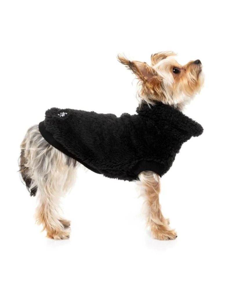 Turtle Teddy Dog Fleece in Carbon Black Wear FUZZYARD