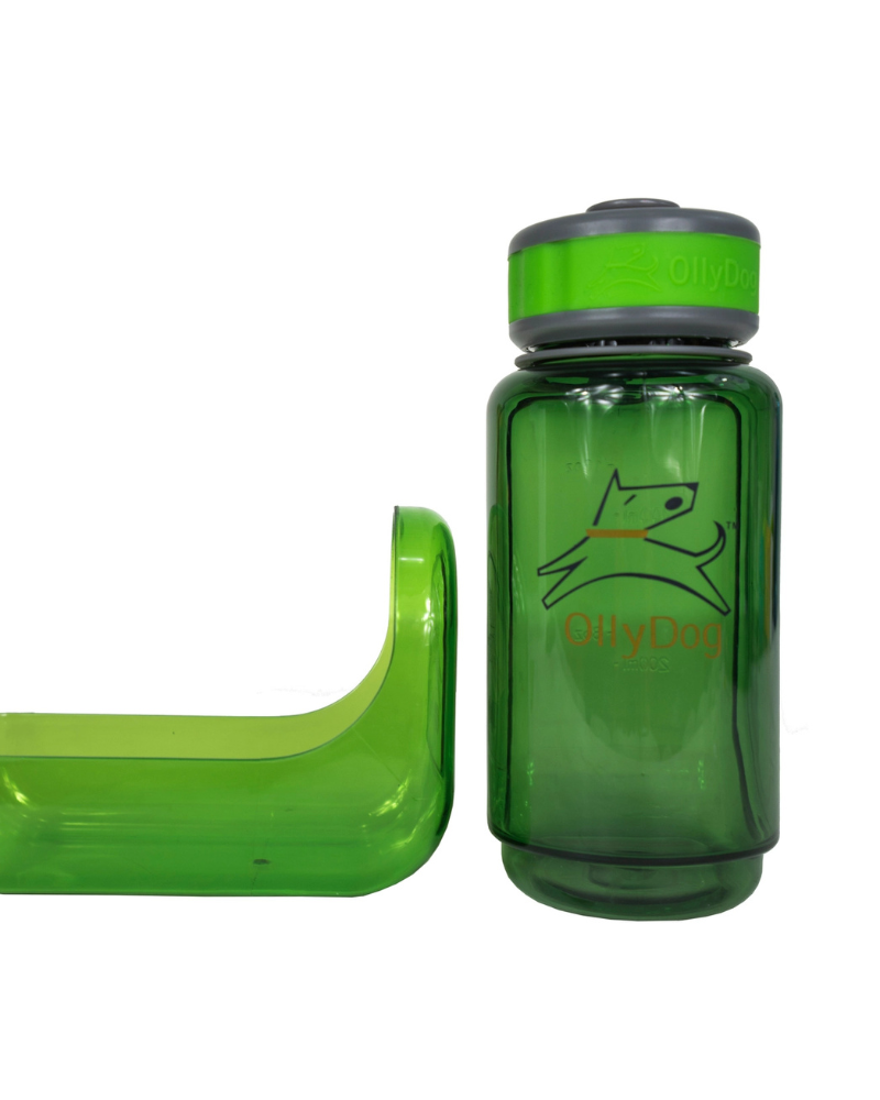 OllyBottle Human + Dog Water Bottle Eat OLLYDOG Green