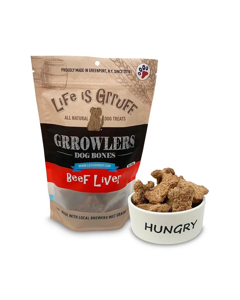 Growlers Dog Bones in Beef Liver Eat LIFE IS GRUFF   