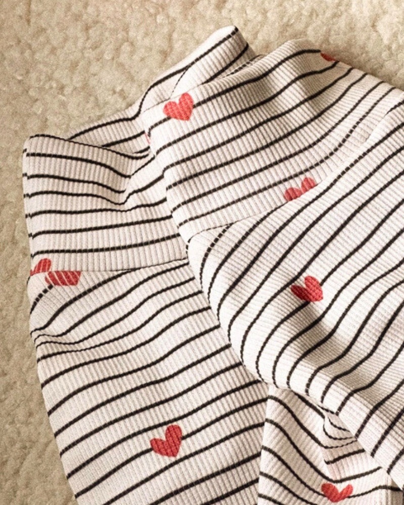 Aveline Striped Heart Dog Pullover Wear LIL.CO   