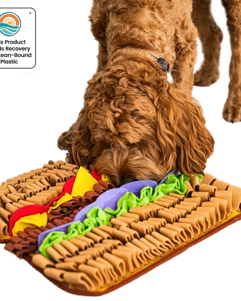 Juicy Hamburger Interactive Snuffle Dog Toy PLAY PawzNDogz