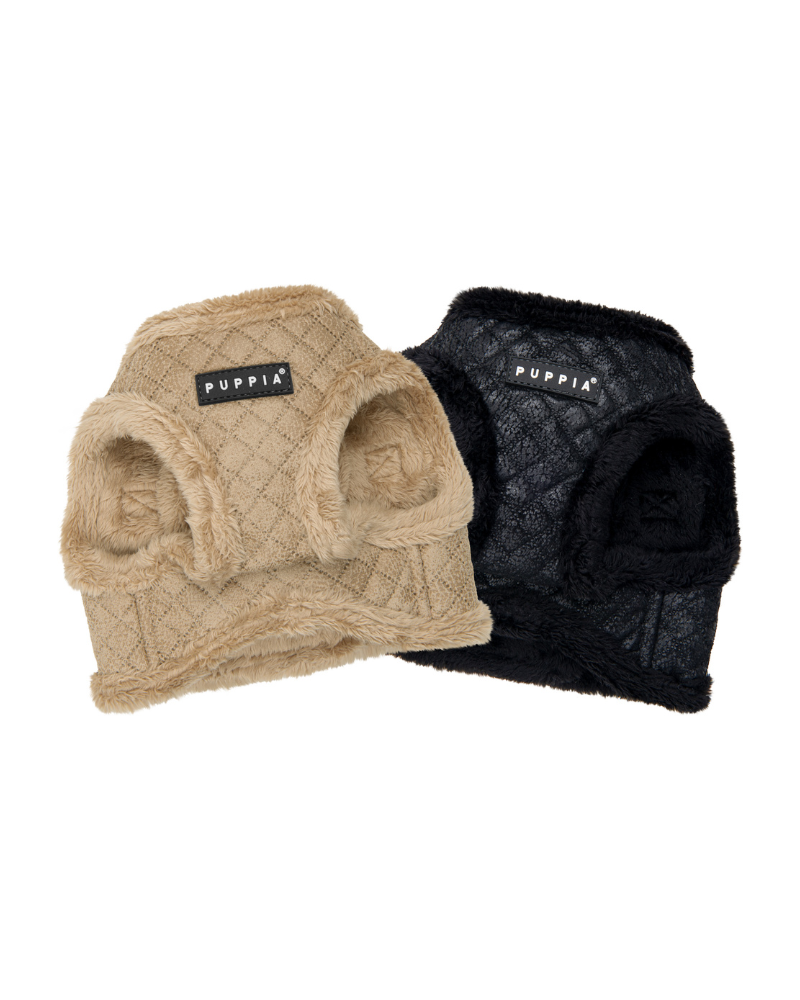 Douglas Quilted Vest Harness in Beige or Black Walk PUPPIA   