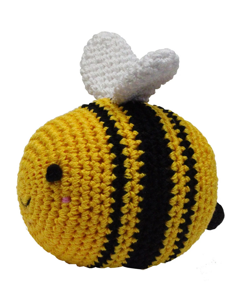 Bizzy the Bee Organic Cotton Knit Dog Toy PLAY KNIT KNACKS