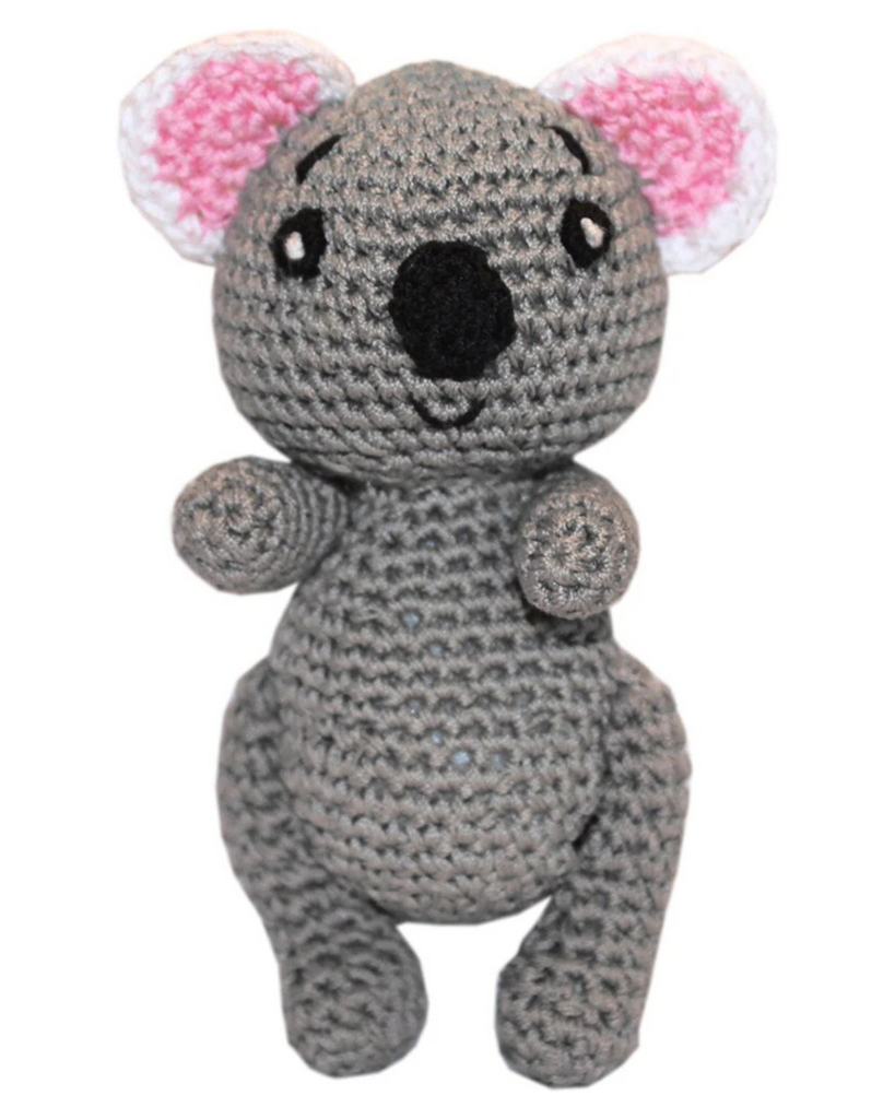 Cutie the Koala Organic Cotton Knit Dog Toy PLAY KNIT KNACKS