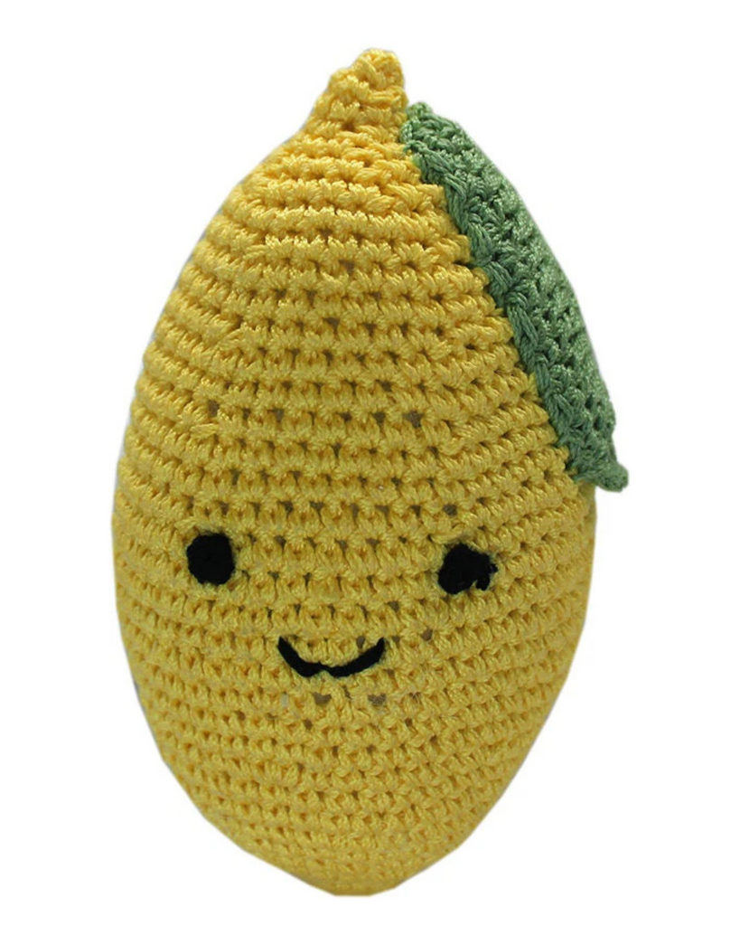 Lemon Organic Cotton Knit Dog Toy PLAY KNIT KNACKS