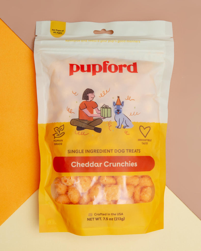 Cheddar Cheese Crunchies Training Dog Treats Eat PUPFORD   