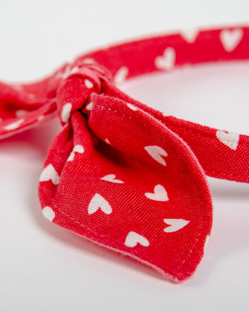 Red Hearts Cat Collar with Bunny Ears (Made in the USA) CAT WHISKERS CRAFTS