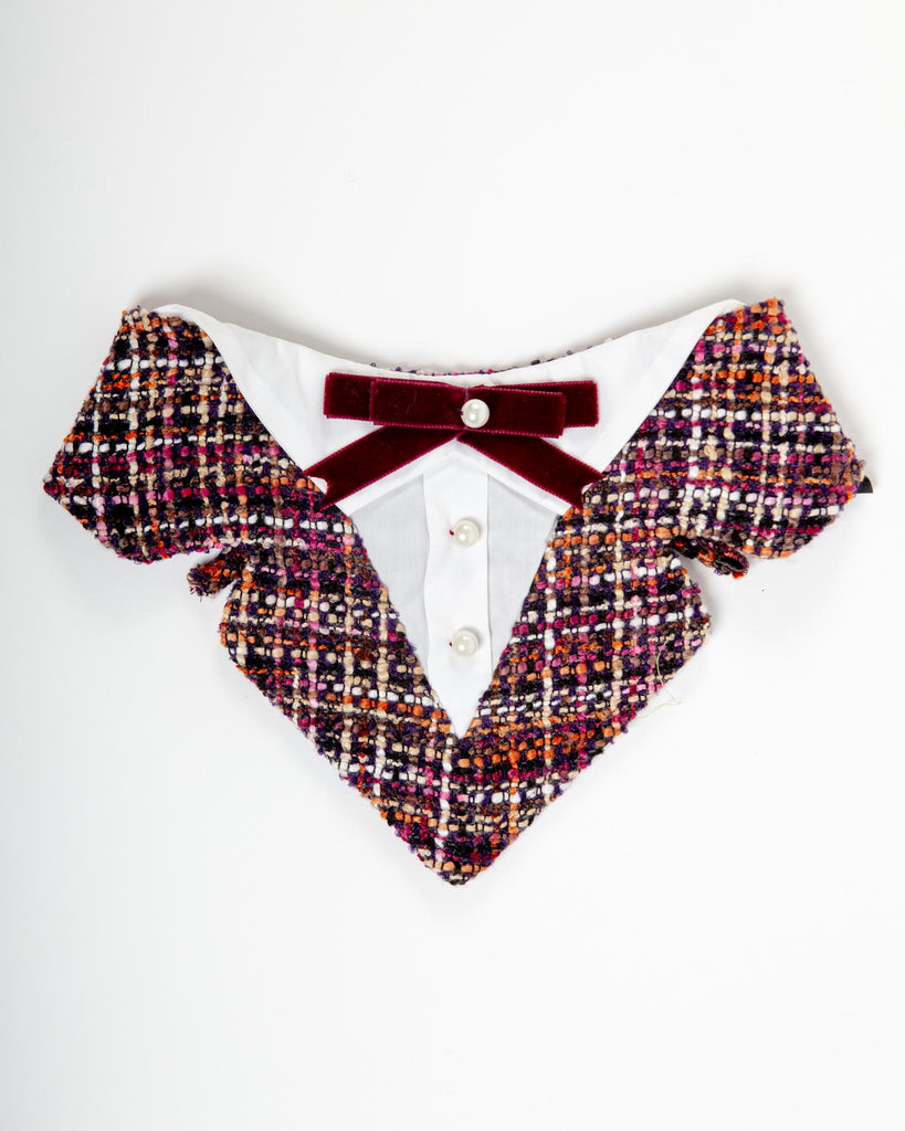 Vivian Formal Dog Bandana w/ Velvet Bow Wear TAIL TRENDS