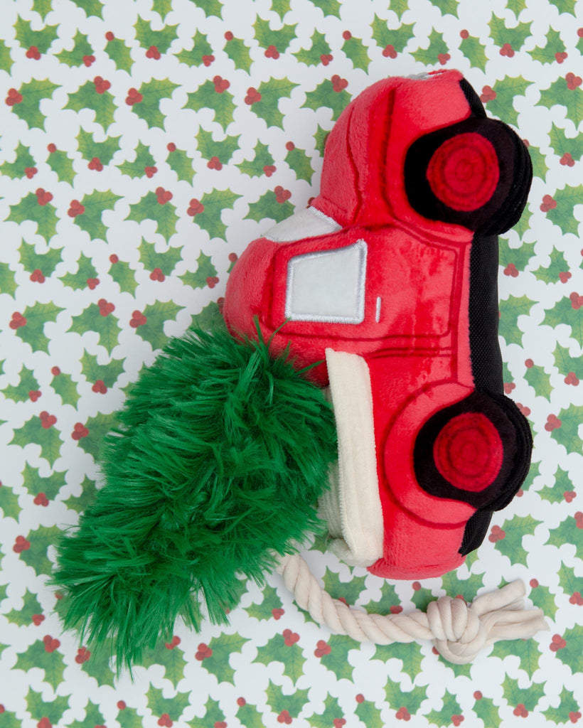 Holiday Hauler Squeaky Plush Dog Toy Play P.L.A.Y.   