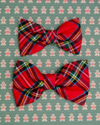 Tartan Plaid Flannel Dog Bow Tie