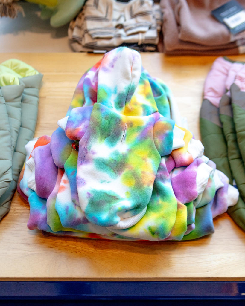 Tie Dye Dog Hoodie in Pastel Rainbow Wear SHANNA'S TIE DYE