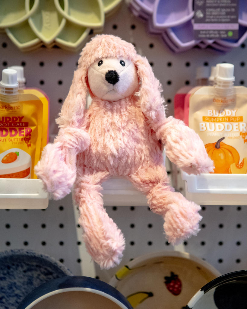 Diva Pink Poodle Knottie Plush Dog Toy PLAY HUGGLEHOUNDS