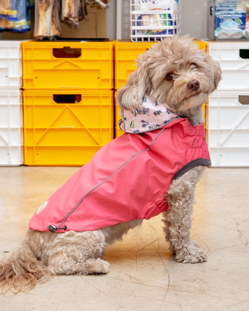 Reversible Waterproof Dog Raincoat in Pink Wear GF PET