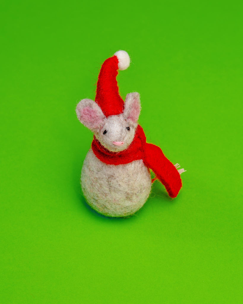 Christmas Mouse Wool Cat Toy Cat THE FOGGY DOG