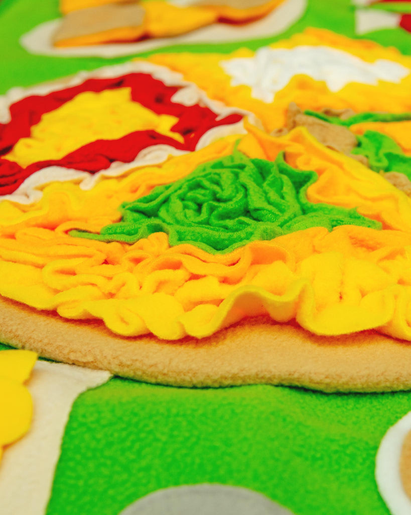 Pizza Party Dog Snuffle Mat Play CHEERHUNTING