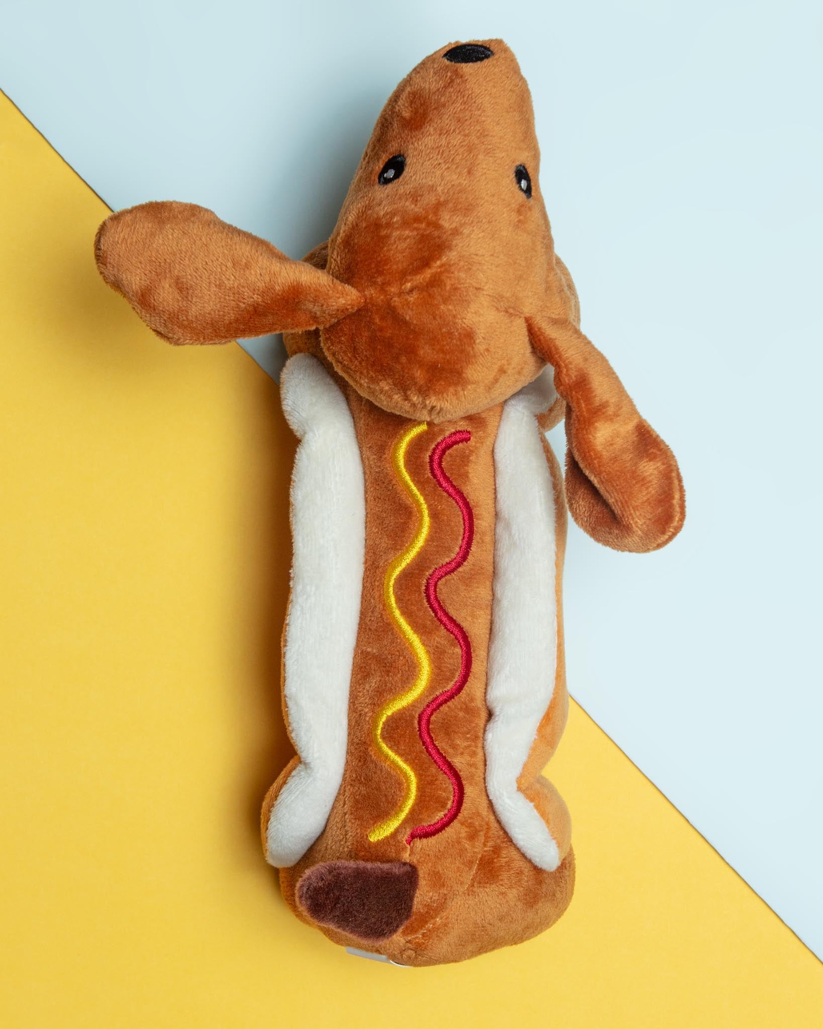 Hot dog plush dog toy best sale