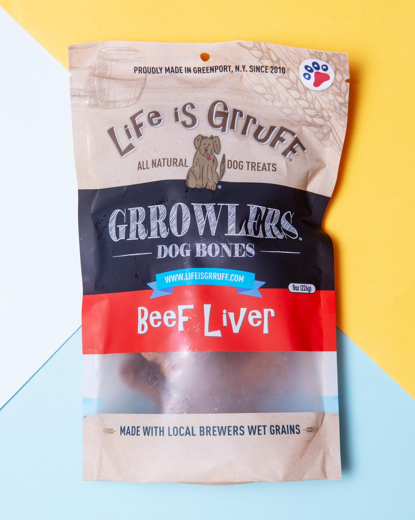 Growlers Dog Bones in Beef Liver Eat LIFE IS GRUFF   