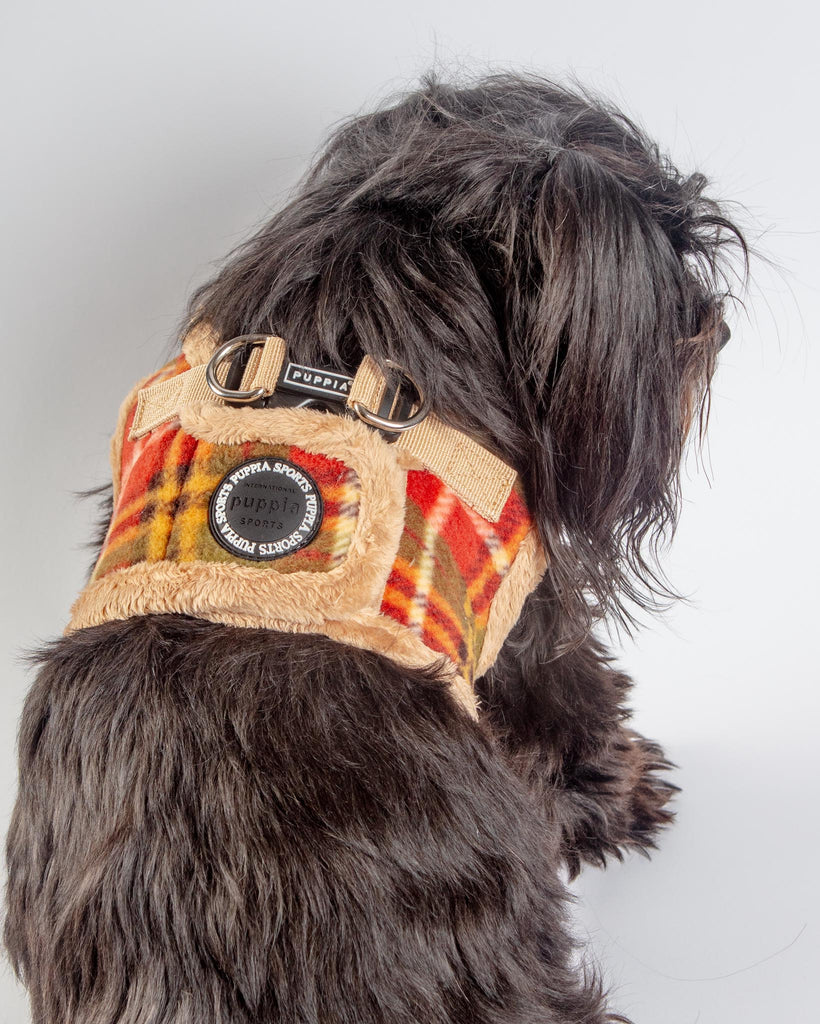 Soft Fleece Step-In Dog Harness In Plaid WALK PUPPIA   