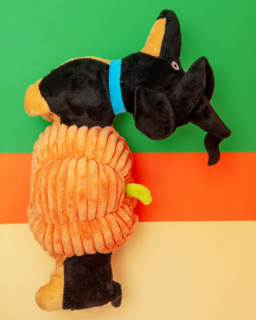 Dog-O-Lantern Dog in Pumpkin Squeaky & Crinkle Plush Toy PLAY GIFTABLE WORLD   