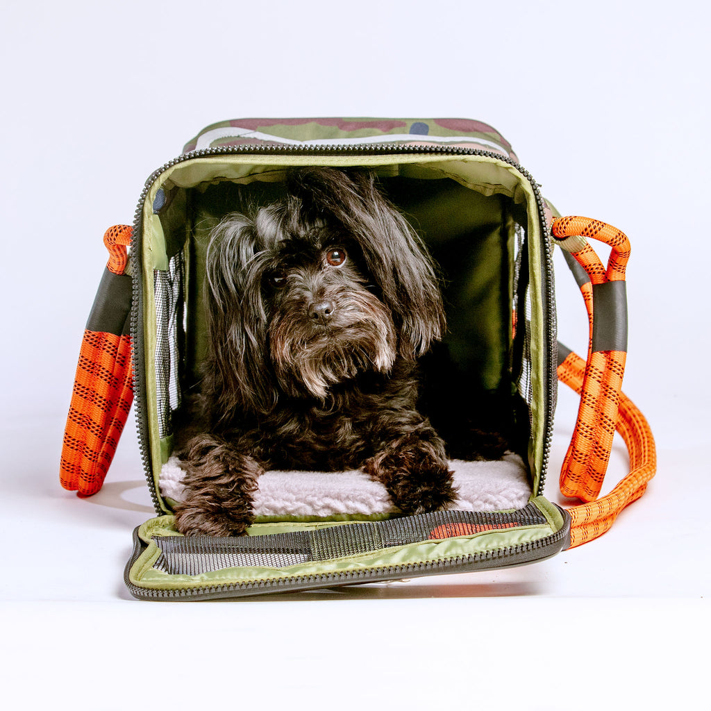 Out-Of-Office Airline Compliant Pet Carrier in Camo w/ Orange (Pro Edition) Carry ROVERLUND