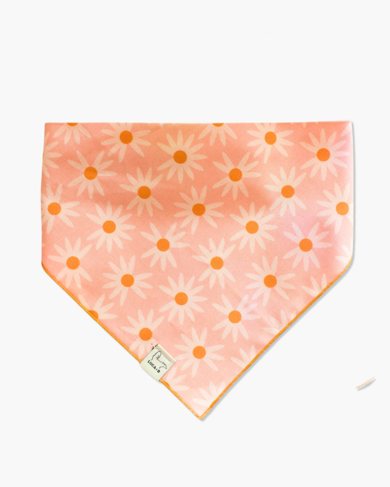 Pink Retro Daisies Bandana (Made in the USA) Wear LUCA AND B   