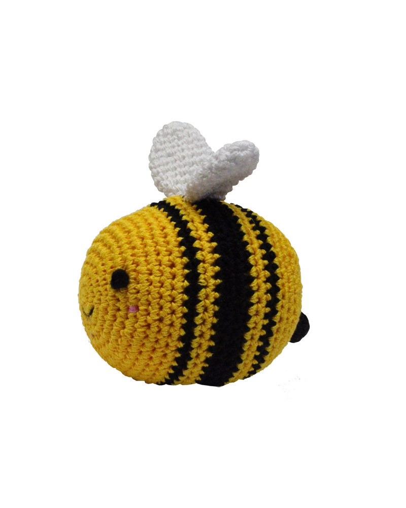 Bizzy the Bee Organic Cotton Knit Dog Toy PLAY KNIT KNACKS