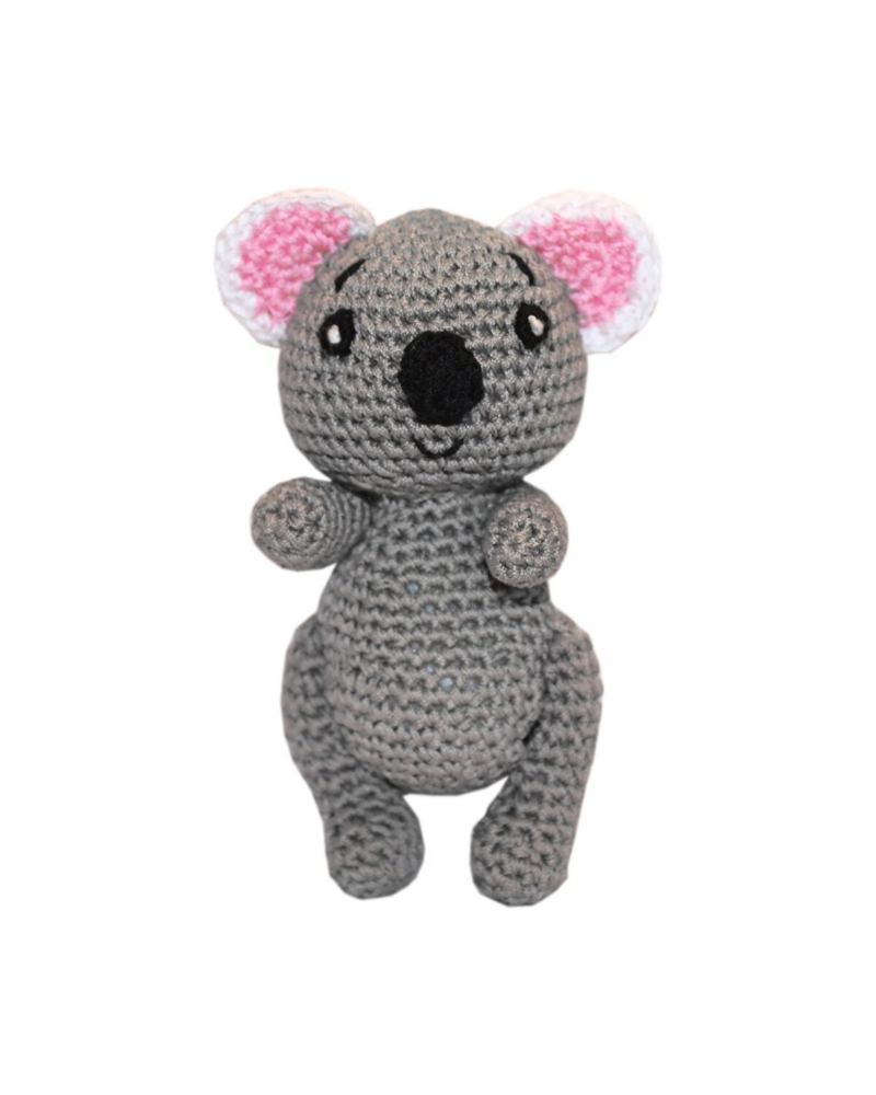 Cutie the Koala Organic Cotton Knit Dog Toy PLAY KNIT KNACKS