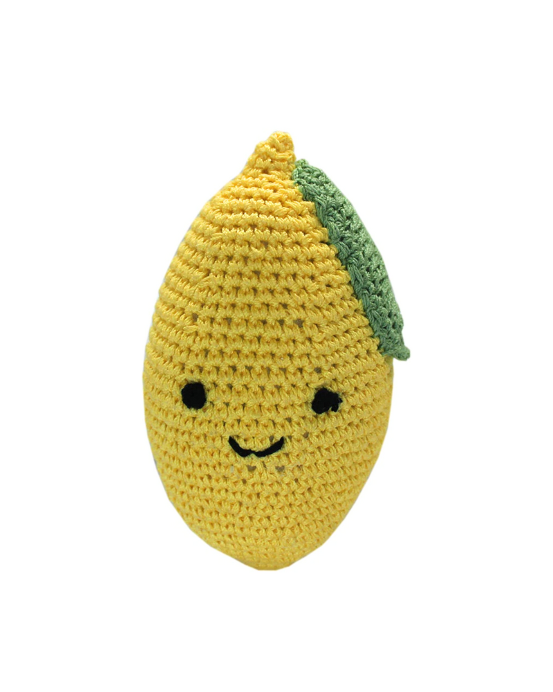 Lemon Organic Cotton Knit Dog Toy PLAY KNIT KNACKS