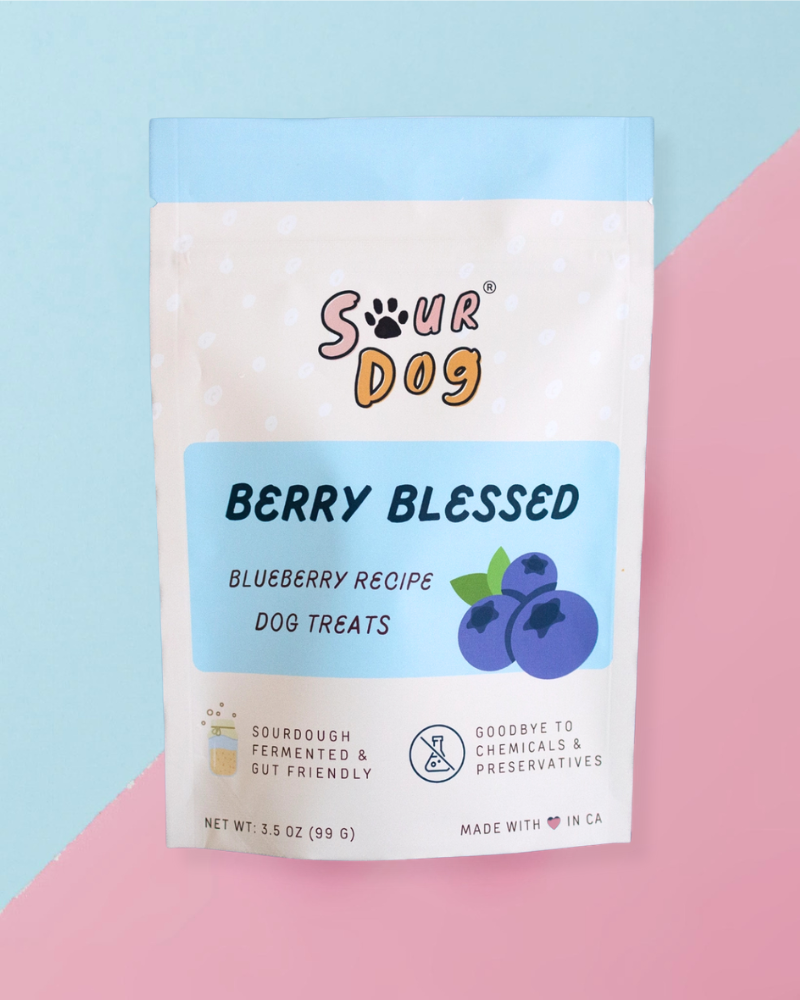 Berry Blessed - Blueberry Sourdough Dog Treats eat SOURDOG