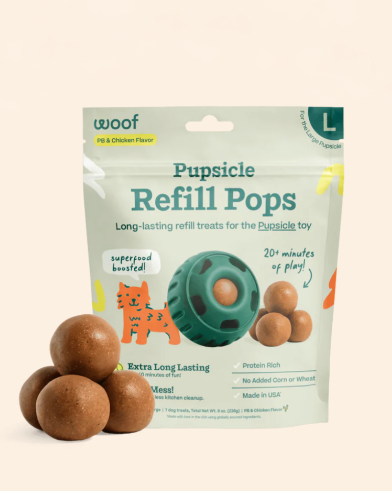 Long Lasting Pupsicle Refill Pops (Made in the USA) Eat WOOF